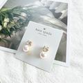 Kate Spade Jewelry | Last Onekate Spade Dainty Pearl Crystal Stud Earrings | Color: Gold/White | Size: Os