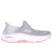 Skechers Women's Slip-ins Max Cushioning AF - Fluidity Sneaker | Size 7.5 | Gray/Pink | Textile/Synthetic | Machine Washable | Arch Fit