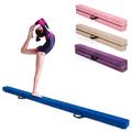 COSTWAY Folding Gymnastics Balance Beam, 7ft/210cm Kids Training Beam with Carry Handles, Anti-Slip Base, Floor Gymnastics Beams for Home Gym Exercise (Blue)