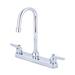 Central Brass Double Handle Kitchen Faucet in Gray | Wayfair 0122-LE17