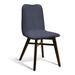 GAR Sten Series Side Chair Faux Leather/Wood/Upholstered/Leather in Blue | 34.75 H x 17.5 W x 22.5 D in | Wayfair