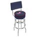 Holland Bar Stool NHL 30" Swivel Bar Stool w/ Cushion Metal in Gray | 45 H x 18 W x 18 D in | Wayfair L7C430ColBlu