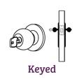 Kwikset Keyed Door Knob | 2.79 H x 3.3 W in | Wayfair KW00462