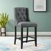 Baronet Tufted Button Fabric Stool by Modway Wood/Upholstered in Gray | 42 H x 21 W x 19.5 D in | Wayfair EEI-3739-GRY