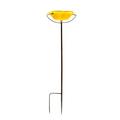 MacKenzie-Childs Avant Garden Birdbath Stake Metal in Yellow | 34 H x 10 W x 10 D in | Wayfair 35514-2014