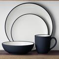 Noritake Colorwave Coupe 4-Piece Place Setting, Service for 1 Ceramic/Earthenware/Stoneware in Blue | Wayfair 5125-04G