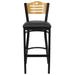 Red Barrel Studio® Thornfeldt 33" Bar Stool Upholstered/Metal in Black | 42.75 H x 16.5 W x 20.25 D in | Wayfair RDBA1001 43619754