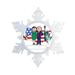 The Holiday Aisle® Personalized Friendly Folks Cartoon Snowflake Patriotic Couple Christmas Holiday Shaped Ornament Plastic in Green/Red | Wayfair
