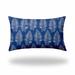 East Urban Home 16" X 26" Blue & White Enveloped Tropical Lumbar Indoor Outdoor Pillow Cover Polyester | 26 H x 0.5 W x 16 D in | Wayfair