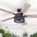 Honeywell Carnegie 52" Ceiling Fan w/ LED Lights & Remote Included in Gray/Black/Brown | Wayfair 50614-21