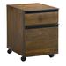 Loon Peak® Ceana Progressive Furniture Berkley 2-Drawer Mobile Vertical Filing Cabinet Wood in Black/Brown/Green | 24.5 H x 18 W x 22 D in | Wayfair
