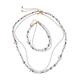 Schmuckset URBAN CLASSICS "Damen Various Pearl Layering Necklace and Anklet Set" Schmuck-Sets Gr. one size, bunt (multicolor) URBAN CLASSICS