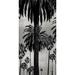 Bayou Breeze Palms w/ Silver I Poster Print By Kate Bennett (12 X 24) # KTB115131 Paper in Black/Gray | 24 H x 12 W x 1 D in | Wayfair