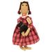 The Holiday Aisle® Ella-Rae Figurine Fabric in Brown/Red | 21 H x 7.5 W x 3.5 D in | Wayfair 9C59C73EDA354D9884E2622CC4F8E53F