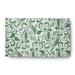 White 60 x 36 x 0.12 in Indoor/Outdoor Area Rug - Alcott Hill® Avello Floral Machine Woven Chenille Indoor/Outdoor Area Rug in Ivory/Green Chenille, | Wayfair