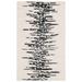 White 60 x 36 x 0.55 in Indoor Area Rug - 17 Stories Abstract Handmade Wool/Area Rug in Black/Ivory Cotton/Wool | 60 H x 36 W x 0.55 D in | Wayfair