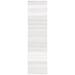 Gray/White 96 x 27 x 0.16 in Indoor Area Rug - Latitude Run® Striped Handmade Recycled P.E.T. Area Rug in Ivory/Gray Recycled P.E.T. | Wayfair