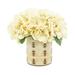 Primrue Hydrangea Floral Arrangements in Vase Polysilk, Glass | 9 H x 8.5 W x 8.5 D in | Wayfair E697967DB0B449A487D347E8CAC4C139