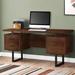 Monarch Specialties Inc Solid Wood Desk Wood in Black/Brown | 30 H x 24 W x 60 D in | Wayfair VM-7084