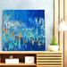 Ivy Bronx "Romans 12:12 Rejoicing In Hope (Square)" by Mark Lawrence Print on Canvas in Blue | 18 H x 18 W x 1 D in | Wayfair