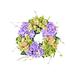 Primrue Puryple Hydrangea w/ Queen Anne's Lace 25" Polyvinyl Chloride (PVC) Wreath Traditional Faux in Brown/Green/Indigo | Wayfair