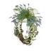 Primrue Grapevine w/ Begonia Leaves, Orchids 24" Polyvinyl Chloride (PVC) Wreath Traditional Faux in Green/Indigo | 35 H x 24 W x 24 D in | Wayfair