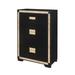 Mercer41 Kurtzig 5 Drawer 34" W Dresser Wood in Black/Brown/Yellow | 48.35 H x 34 W x 16.46 D in | Wayfair FEF320238544483D8797F7913D120201