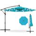 Arlmont & Co. Nahome 10' Lighted Cantilever Umbrella in Brown | 79 H x 120 W x 120 D in | Wayfair 65D12DC636DF4BF792F9FE61824EF69E