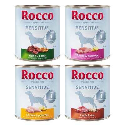 24x800g Sensitive Mix 4 Sorten Rocco Hundefutter nass