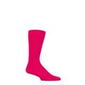Mens 1 Pair Falke Sensitive London Cotton Left and Right Socks With Comfort Cuff Hot Pink 11.5-14 Mens