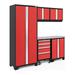 NewAge Products BOLD 3.0 Series Red 6-Piece Cabinet Set with Stainless Steel Top