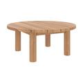 Table basse ronde de jardin en bois de teck massif D80 cm