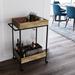 WYNDENHALL Trellis SOLID MANGO WOOD 24 inch Wide Rectangle Industrial Contemporary Bar Cart in Natural - 15" d x 24 w x 34" h