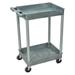 ZORO SELECT STC11-G Utility Cart with Deep Lipped Plastic Shelves, Raised, 2