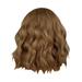 SEMIMAY European And American Style Black Brown Shoulder Length Short Curly Hair Women S High Temperature Silk Wig Cover Daily Application 40cm/15.7in