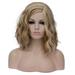 Dopi Blonde Brown Short Wigs Women Girls Curly Wavy Hair Wig 14 Body Bob Cosplay Party or Daily Use Wigs
