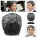Wojeull Men s Wig With Wig Net Natural White Hair Gray And Silver Hair Color Heat Wig Size Adjustable