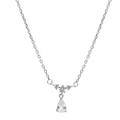 Water Drop Pendant Sterling Silver Chain Necklace Womens Ladies Hot S7T1