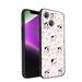 Compatible with iPhone 14 Plus Phone Case Cow-Print-Abstract-Art-Black-White-Pink-Cute48 Case Men Women Flexible Silicone Shockproof Case for iPhone 14 Plus
