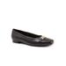 Wide Width Women's Harmony Dressy Flat by Trotters in Black (Size 10 W)