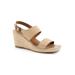 Wide Width Women's Hartley Sandal by SoftWalk in Beige (Size 12 W)