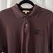 Burberry Shirts | Burberry London Men’s Purple Brown Big Logo Slim Fit Polo Shirt Sz Xl | Color: Brown/Purple/Red | Size: Xl