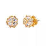 Kate Spade Jewelry | Kate Spade New York Something Sparkly Cubic Zirconia Spade Stud Earrings | Color: Gold | Size: Os