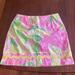 Lilly Pulitzer Skirts | Lilly Pulitzer Vintage Size 10 Pink And Green Leaf And Giraffes Skirt | Color: Green/Pink | Size: 10