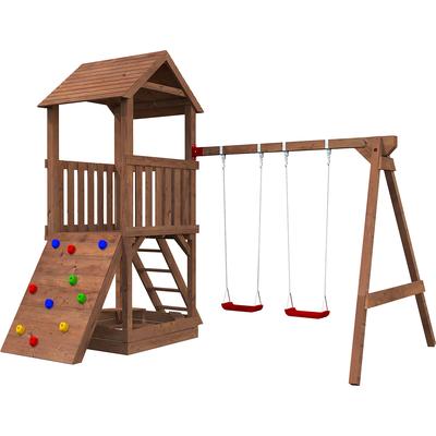 Spielturm PALMAKO "JESPER SET 3", braun, Spieltürme, KinderB:361cm H:314cm T:304cm, Holzwerkstoff, BxTxH: 361x304x314 cm, B:361cm H:314cm T:304cm