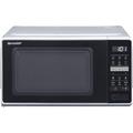 Sharp 17 Litre 700W Silver Solo Digital Microwave with 10 Power Levels, 6 Auto Cook Settings, Defrost Function & Easy Clean, Digital Clock & Timer with Child Safety Lock, RS172TS-UK