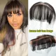 Extensions de franges de cheveux humains Swiss HD Lace Bangs pour femmes cheveux vierges