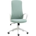 Vinsetto - Fauteuil de bureau manager ergonomique inclinable réglable acier nylon blanc polyester