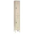 Global Industrial 652176TN 12 x 15 x 36 in. Double Tier Paramount Locker with 2 Door Assembled Tan