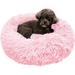 Calming Dog Bed for Small Dogs - Washable Pet Bed - 23 Inches - Fits up to 25 lbs - Pink